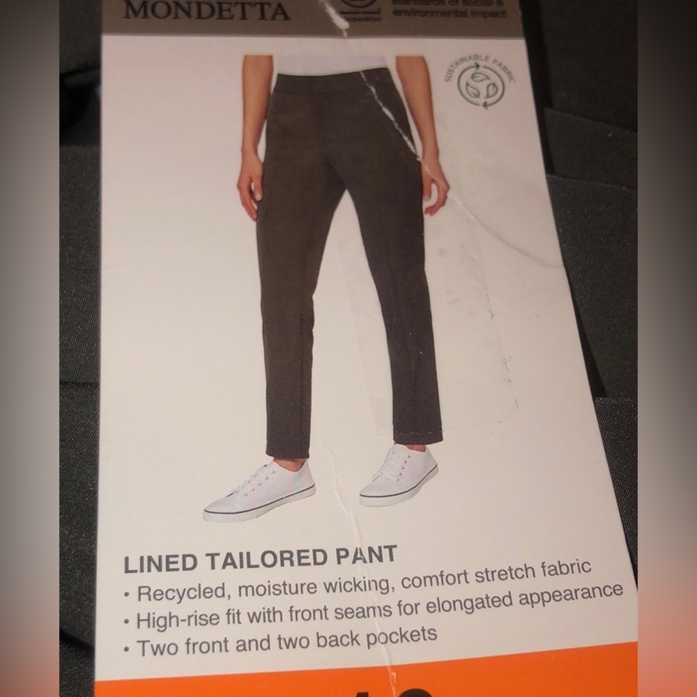 NWT Mondetta Olive Green High Rise Lined Tailored Pants
